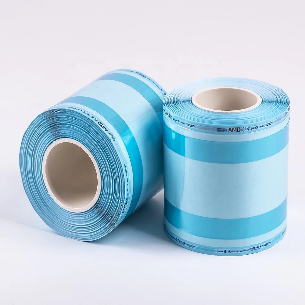 
High Quality Medical Sterilization Gusseted Reel Pouch for Autoclave Steam/EO Sterilization GR75 75mm*25mm*100m 