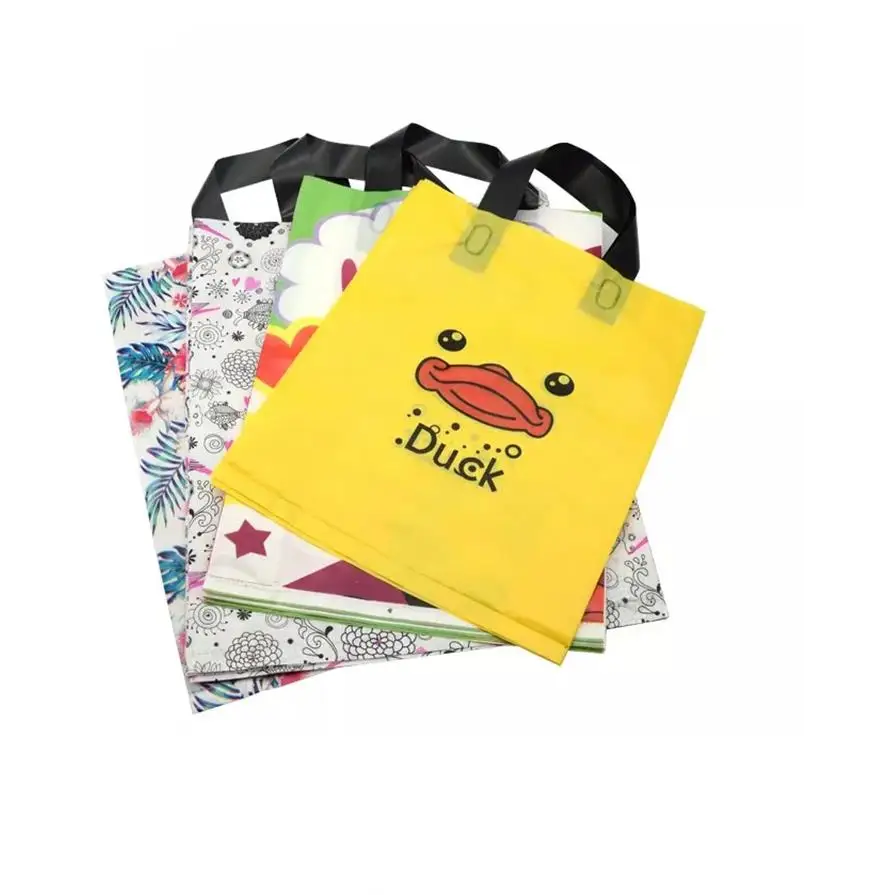 Wholesale Custom Logo Carry Bag Product Plastic Packaging Hdpe Bag For Clothes