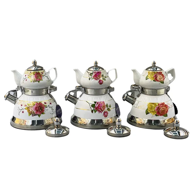 3L gas electric induction double glass kettle Water Boiler Electric printing Tea Kettle Kitchen Tools & Gadgets Container