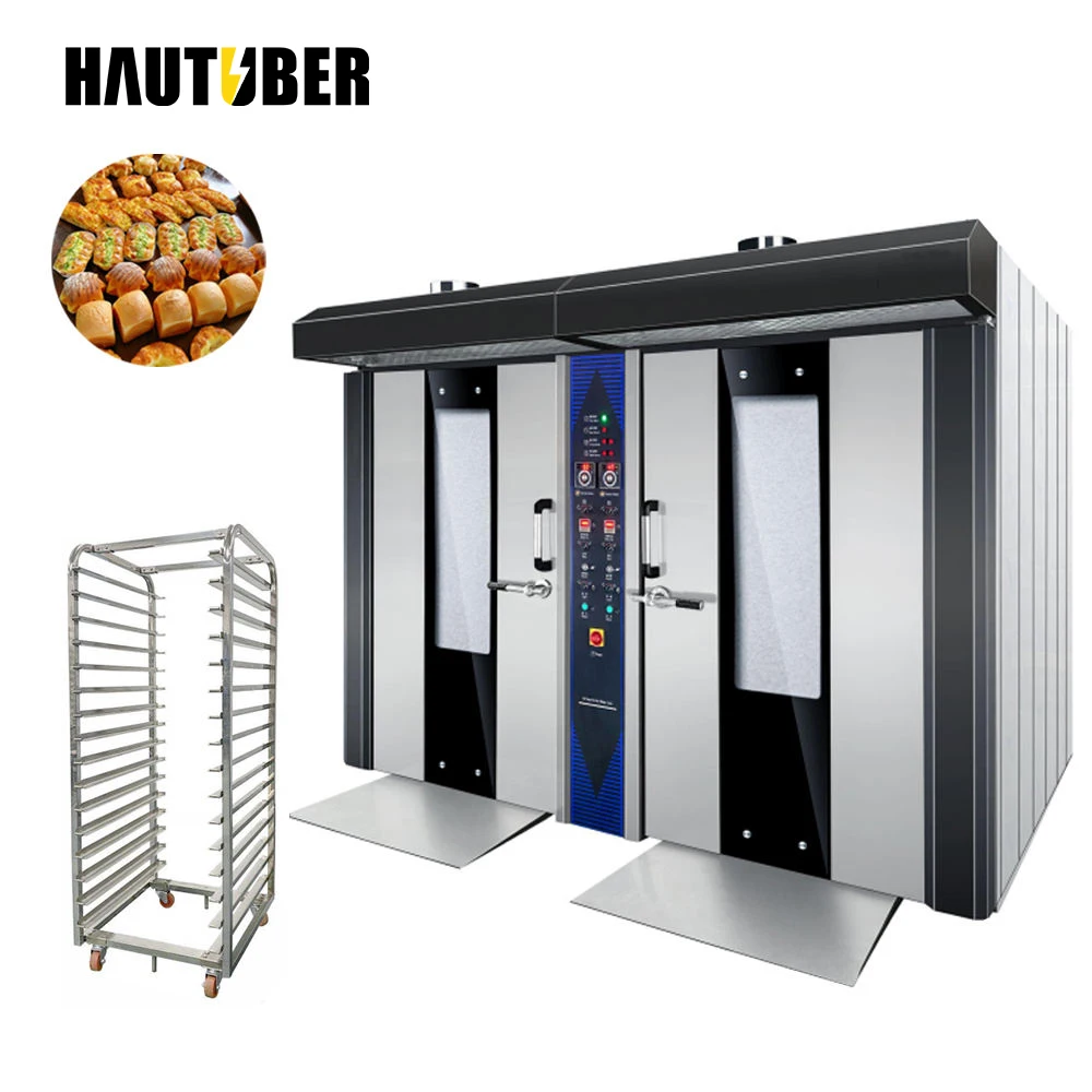 Factory Direct Commercial Production Line Baking Bread Gas 64 Tray Drehofen Rotary Oven