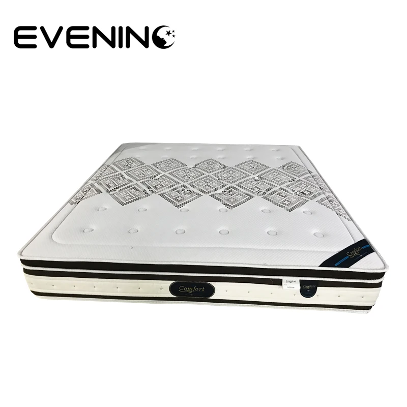 5 star hotel natural latex round hardened pocket spring foam mattress