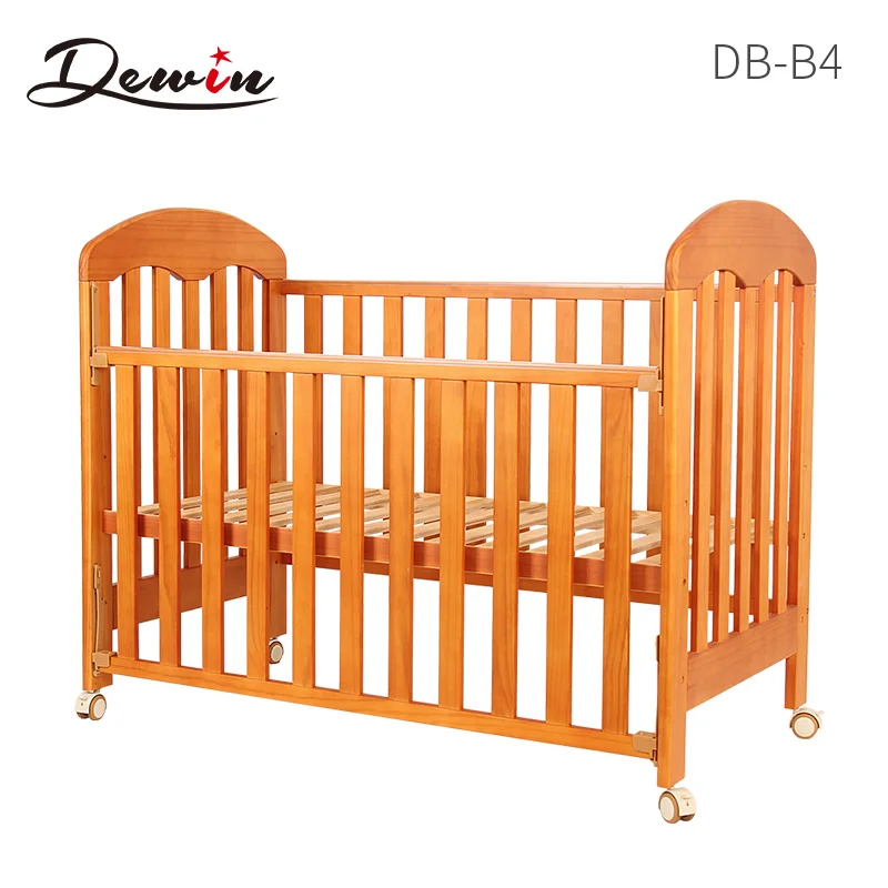 
Beech Wood Height-adjustable Crib Solid Wood Cribs Removable and Lightweight Crib 