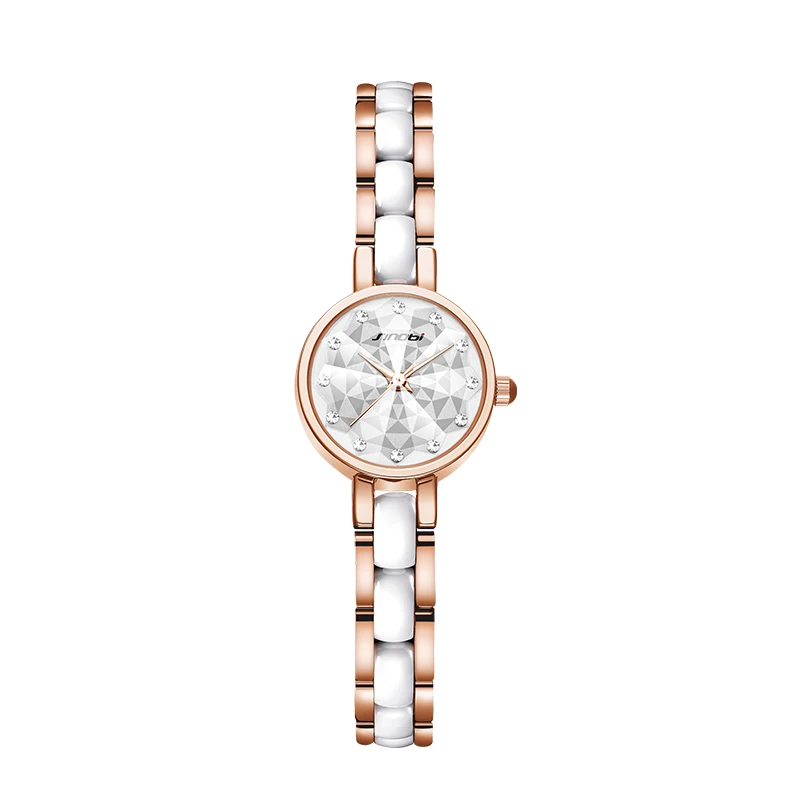 Custom Watch Luxury Stainless Steel Trendy Ladies Quartz Wristwatches Fashion Casual Women Dress Ceramic Charming Gift