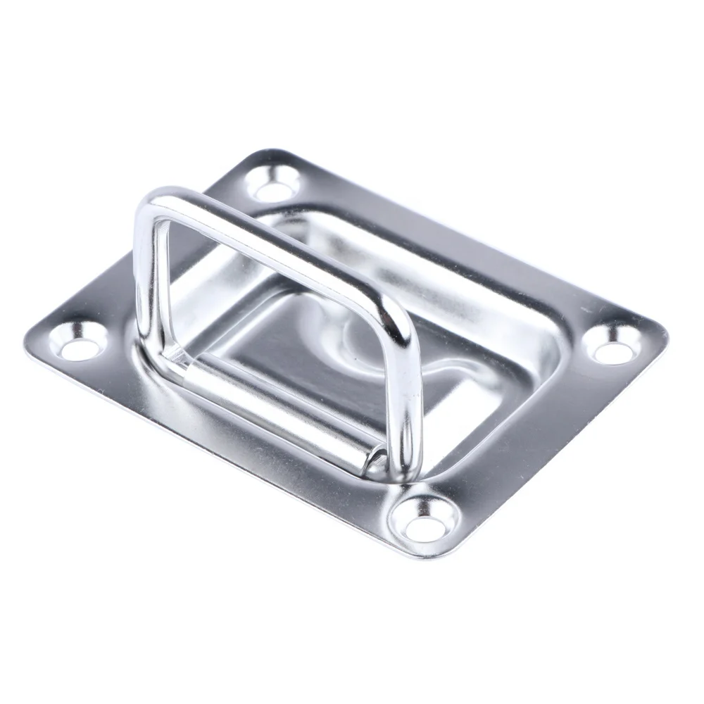 Allshine boat parts stainless steel stamped deck hatch Flush Pull Ring Lift Handles for sale