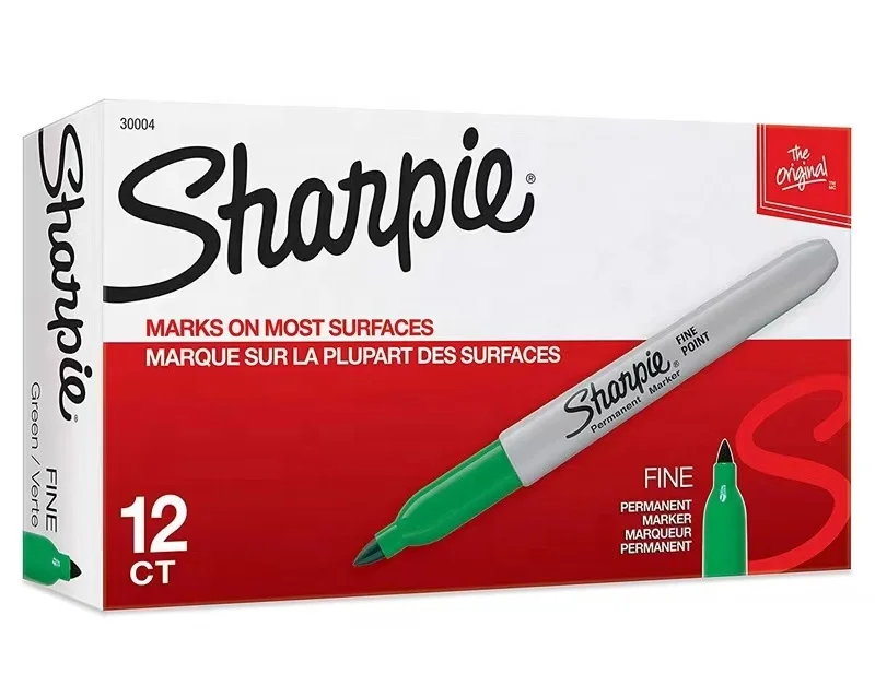 Sharpie Black Blue Red Color Permanent Marker Pen with fine tip