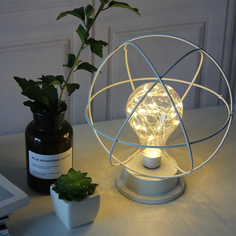 
LED Modern Metal table lamps Night Lights Metal craft table lamp Decorative industrial table Lights 