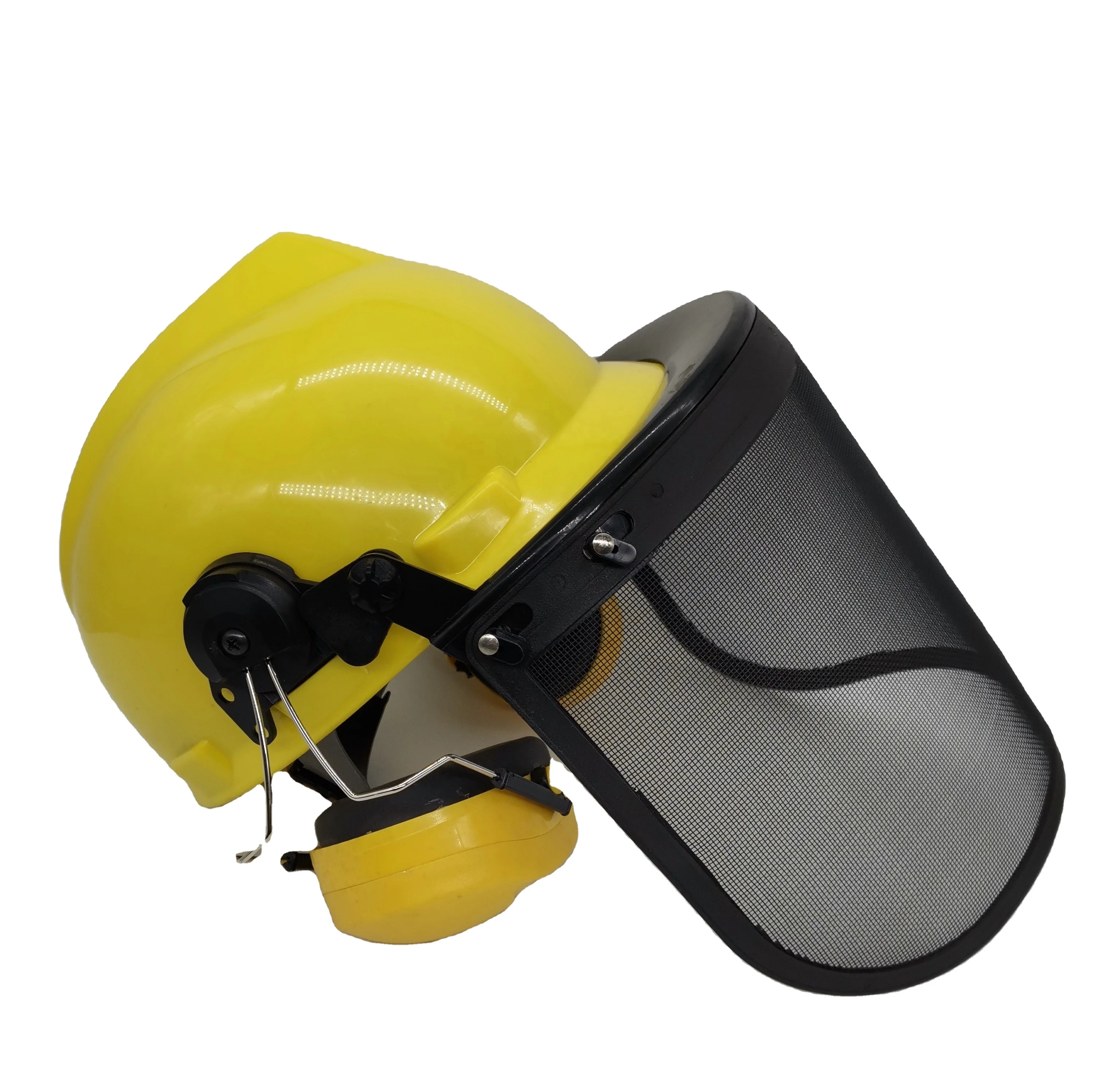 cutting face shield ansi z87.1  safety helmet with face shield