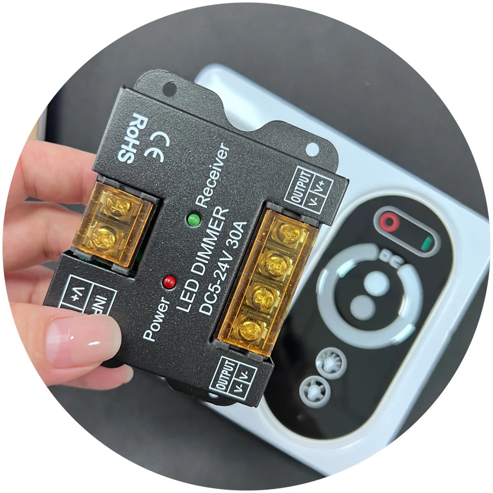 single dimmer DC 12V DC 24V  30A rf remote touch single LED controller for led neon light