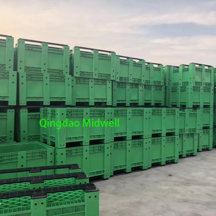 600 liter Australia large size capacity uncollapsiable stackable plastic pallet box used for fruit and vegetable