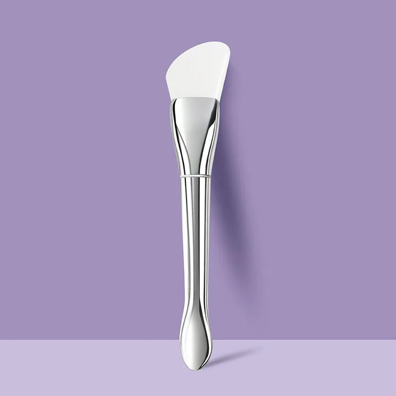 Facial Beauty Tools Multifunctional Double Head Silicone Mask Brush Face Masking Brush with Spatula Spoon