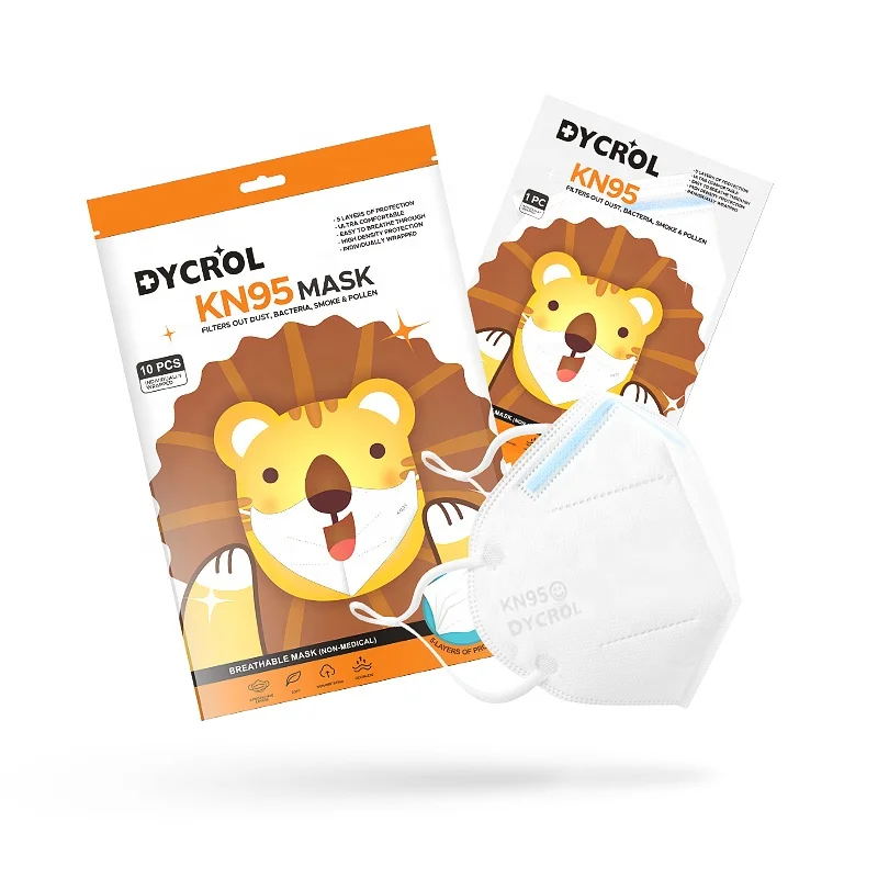 Dycrol KN95 мyльтяшнaя мaскa для малышей в возрасте от От 5 до 8 лет с регулируемый ушной