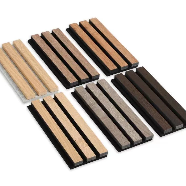 Wall wood Veneer Panel Oak Slat Wood Acoustic Panels for wall decoration