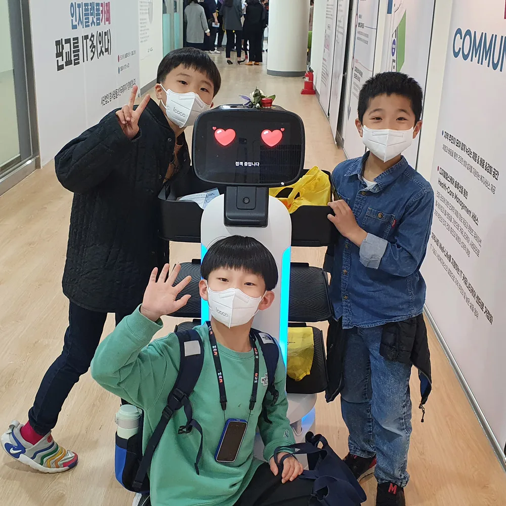 Contactless Delivery Waiter Robotic Delivery service roboter gericht lieferung restaurant roboter chassis