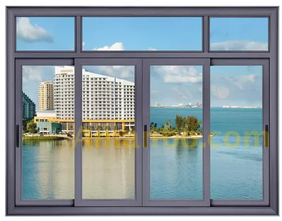 Thermal broke window aluminum sliding hurricane impact
