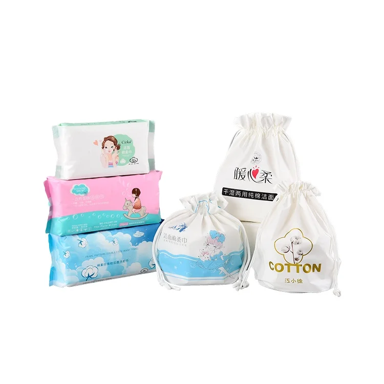 
OEM soft disposable facial towel travel cotton facial cleaning towel roll for women 