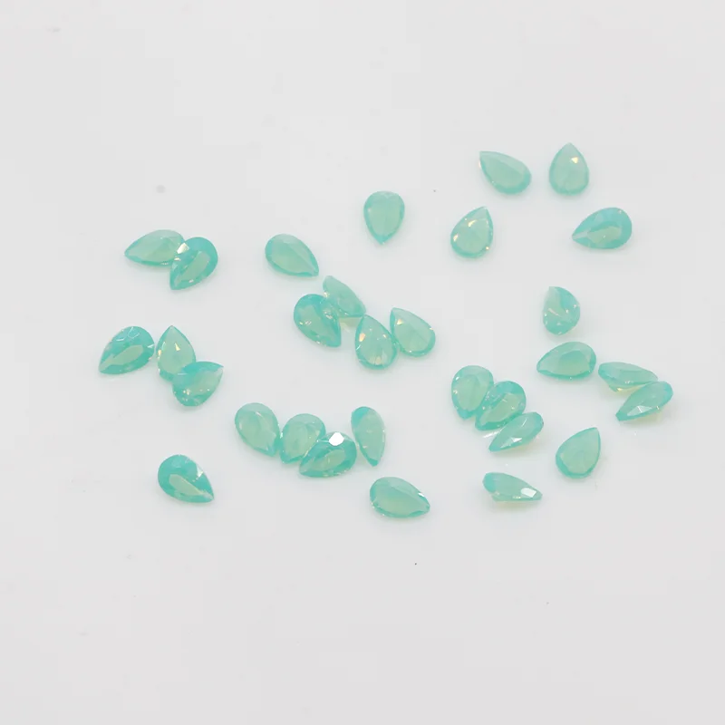 Yinzheng wholesale loose gemstone  pear cut synthetic nano 208-3 color opal nano