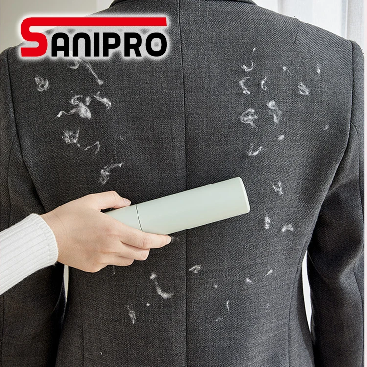 
Sanipro New Design Portable Reusable Household Sticky Lint Roller Brush Cleaner Pet Clothes Hair Household Cleaner 