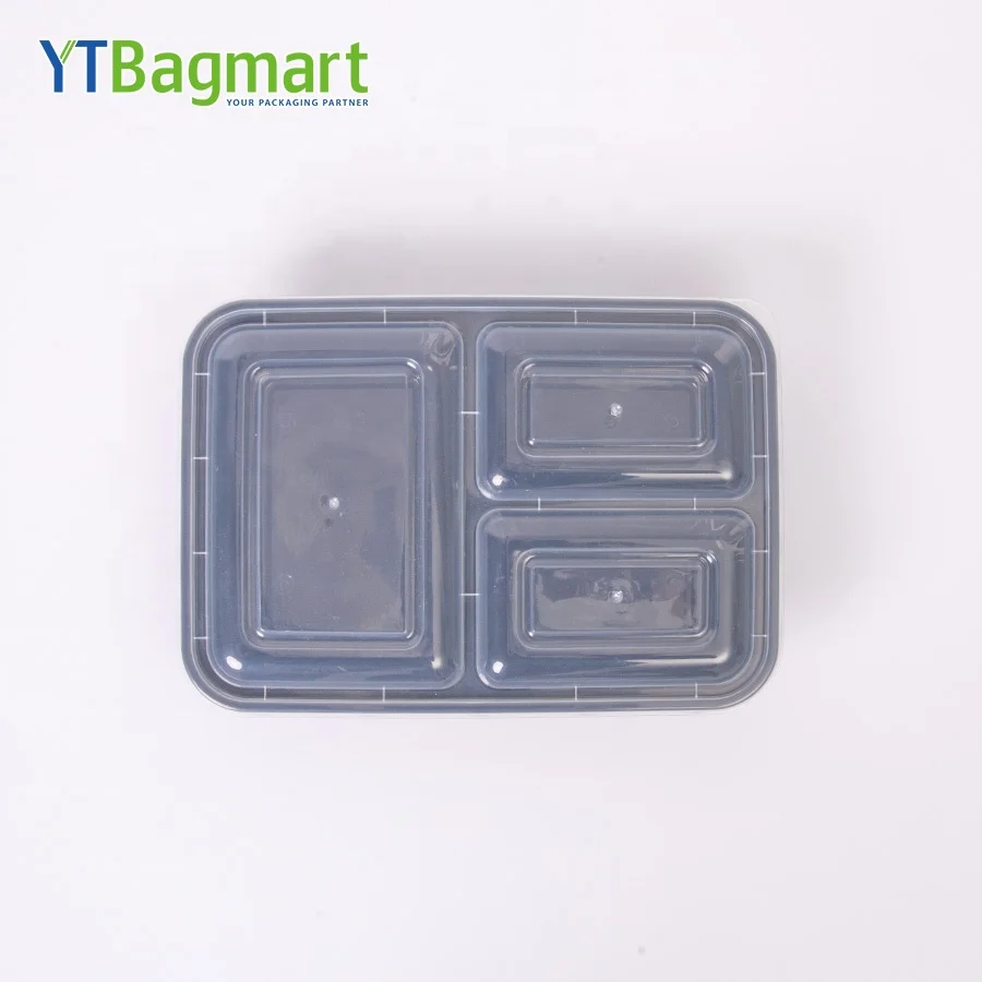 Plastic Meal Prep Containers with Lids Leakproof Rectangular Food Storage Container Box for Restaurant
