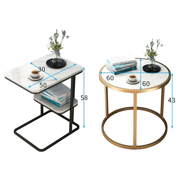
Marble Coffee Table Multifunction Small Nordic High Gloss Luxury Top Modern Living Room Gold Set Metal Marble Coffee Table 