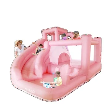 Factory Pink Wedding Party Game Modern Luxury Baby Pastel Jumping Castle Inflatable Bounce For Kids