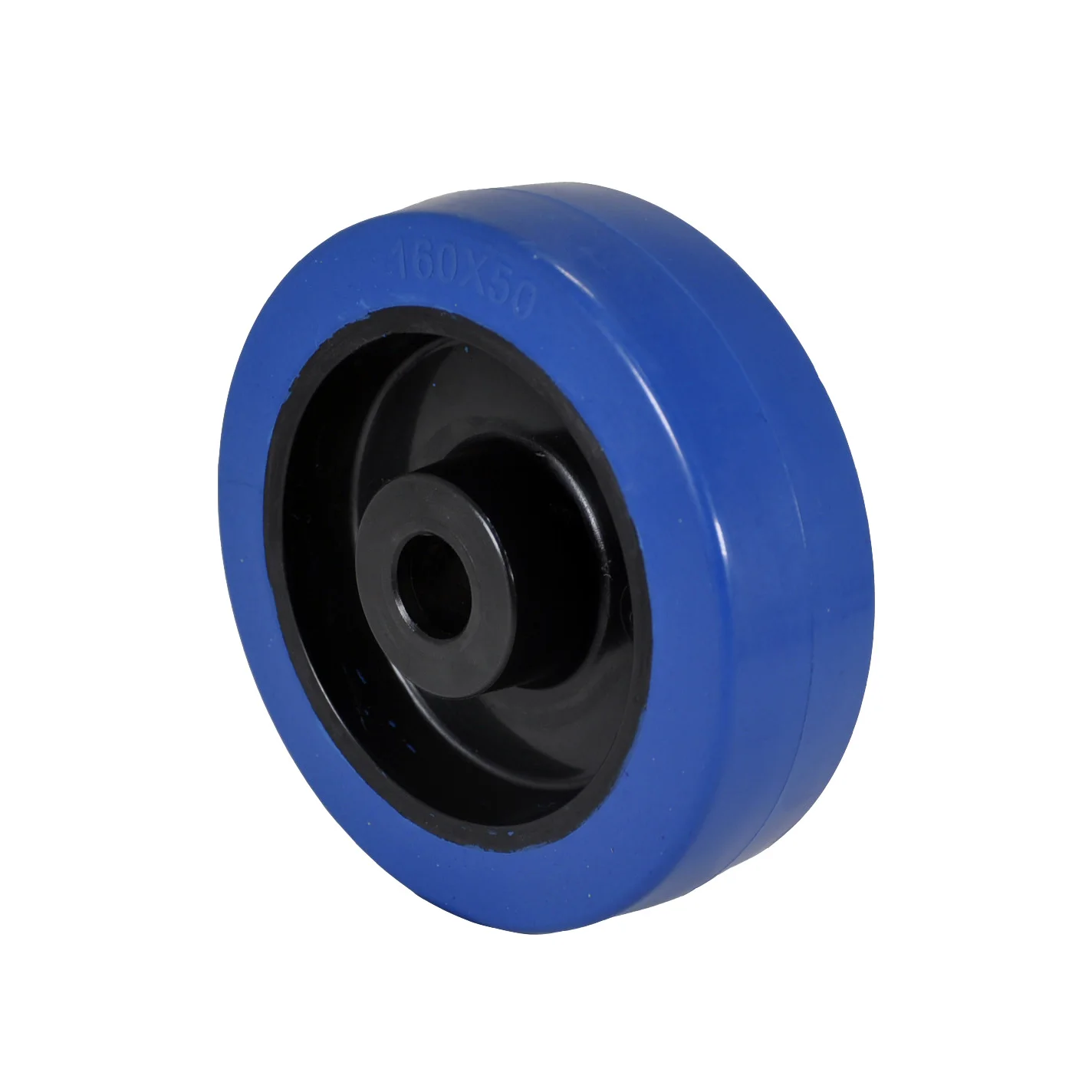 Source factory Hot  products 160X50X60mm European style  High elasticity Roller bearing  Nylon  core blue rubber caster wheel