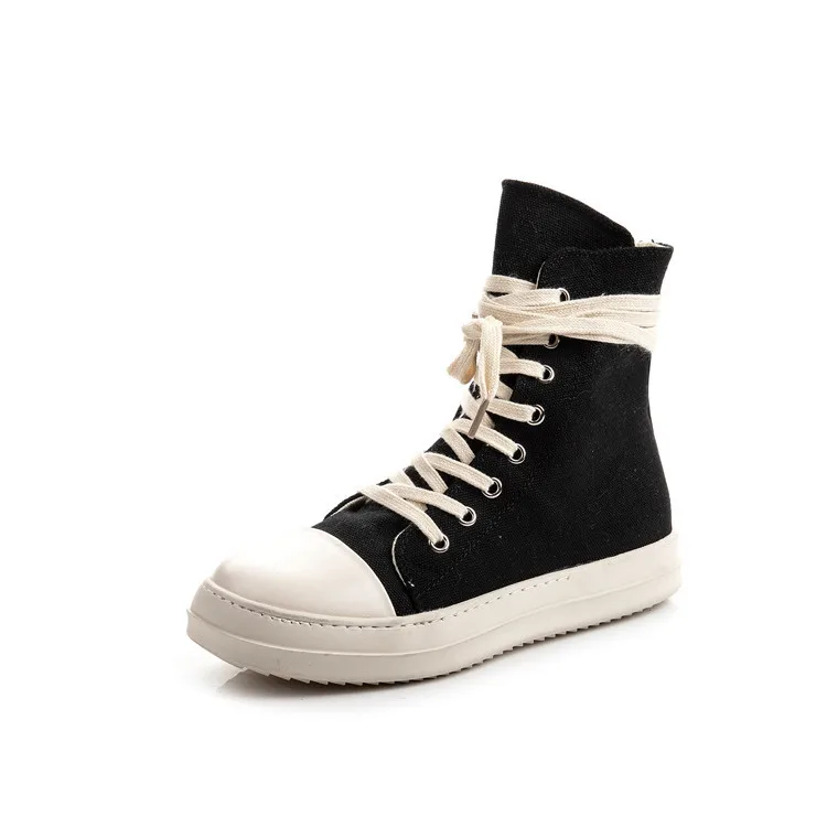 Fashion Outdoor long boots casual shoes black  Sneakers black shoes casual girls canvas Casual  shoes  for women