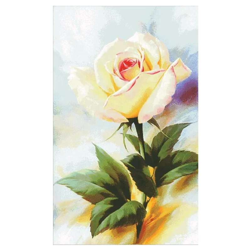 DPH071 Набор для вышивки крестом из желтой розы aida 18ct 14ct 11ct белая ткань распечатка Холст Вышивка Сделай Сам ручная работа игла