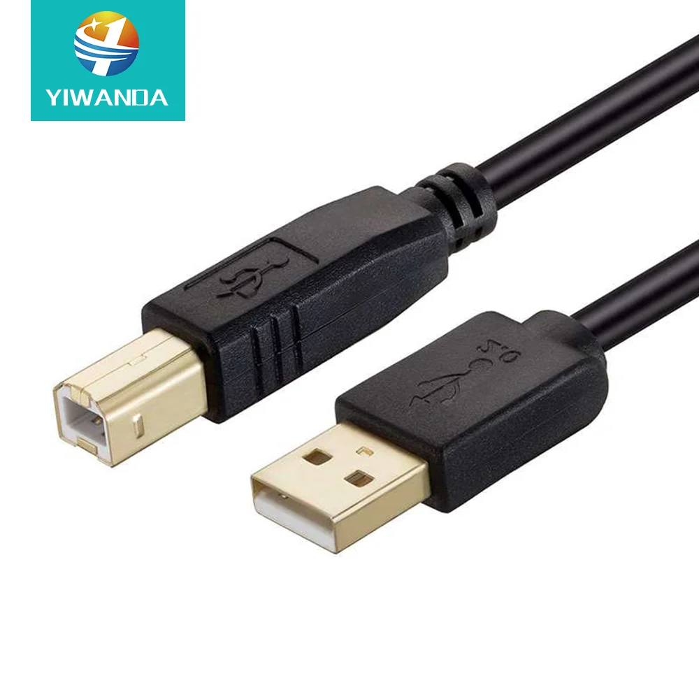USB2.0 Printer cable 1.8m gold plated computer scanner cord Type A Male to B Male for Brother, HP, Canon, Lexmark, Epson, Dell