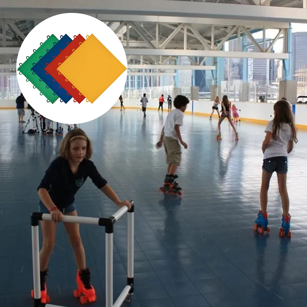 Hot!sale Inline hockey floor indoor/outdoor sports floor tiles portable roller skating rink flooring