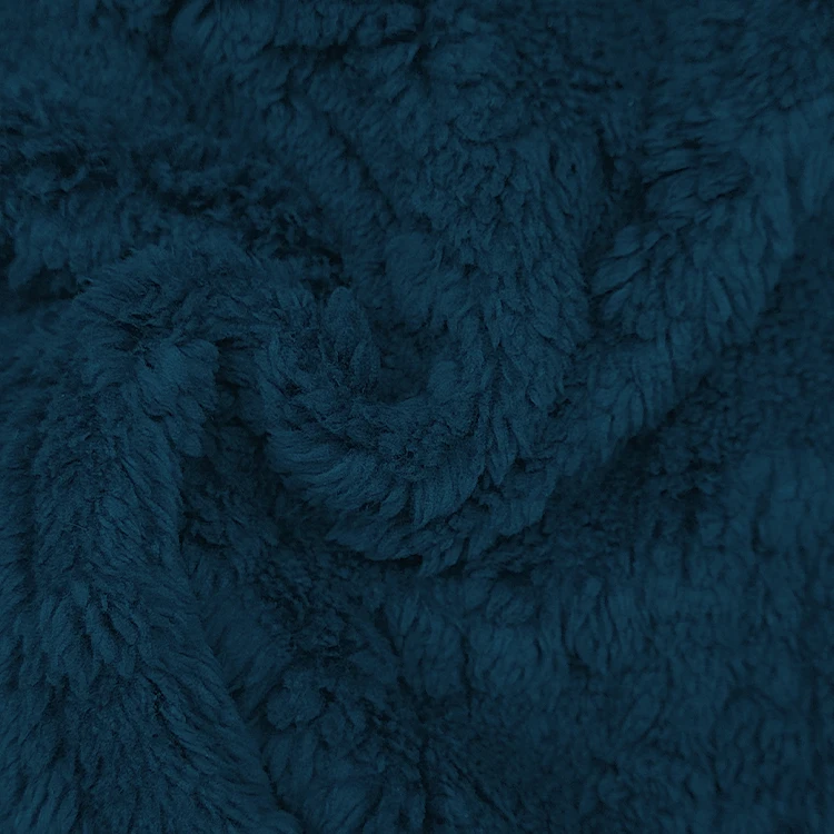 Custom Design Pattern Sherpa Fur Fabrics Polyester Material, Factory Wholesale Embossed Polyester Bonded Sherpa Fabric/