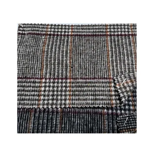 Два вида шерстяной мохеровой флисовой ткани в клетку