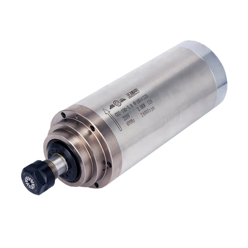 100 мм Диаметр 3 КВТ электродвигатель шпинделя с водяным охлаждением и сборником ER20 для маршрутизатора с ЧПУ