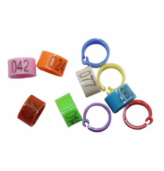 Digital markup bird clip ring Birds identification tools No1-100 8 mm Pigeon foot rings Pet supplies