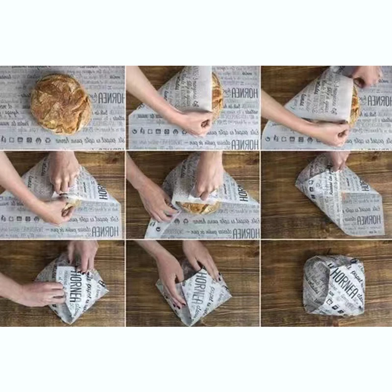 customized printing burger wrapping brown kraft paper for hamburg sandwiches burger packaging