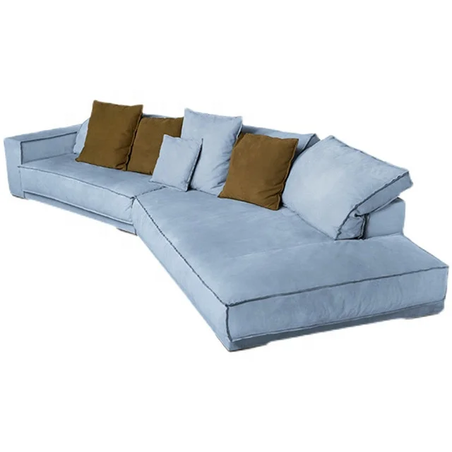 Italian elegant baxter design sofa luxury living room furniture Upholstered Button Tufted coach modern nubuck fabric sofa