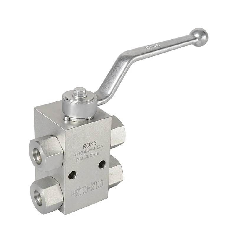 Galvanized Carbon Steel Female Thread Double Hydraulic Ball Valve with Fixing Holes