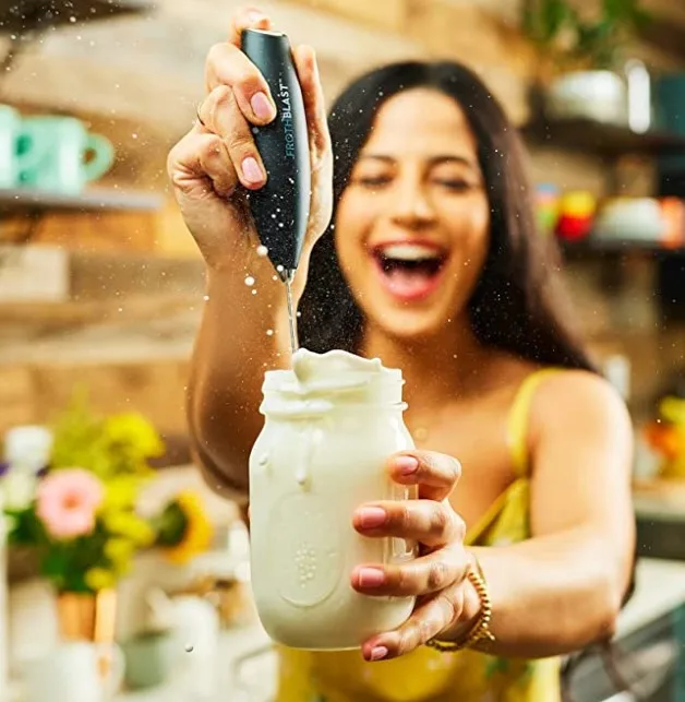 Milk Frother Handheld for Coffee {Foam Maker} Electric Whisk Drink Mixer