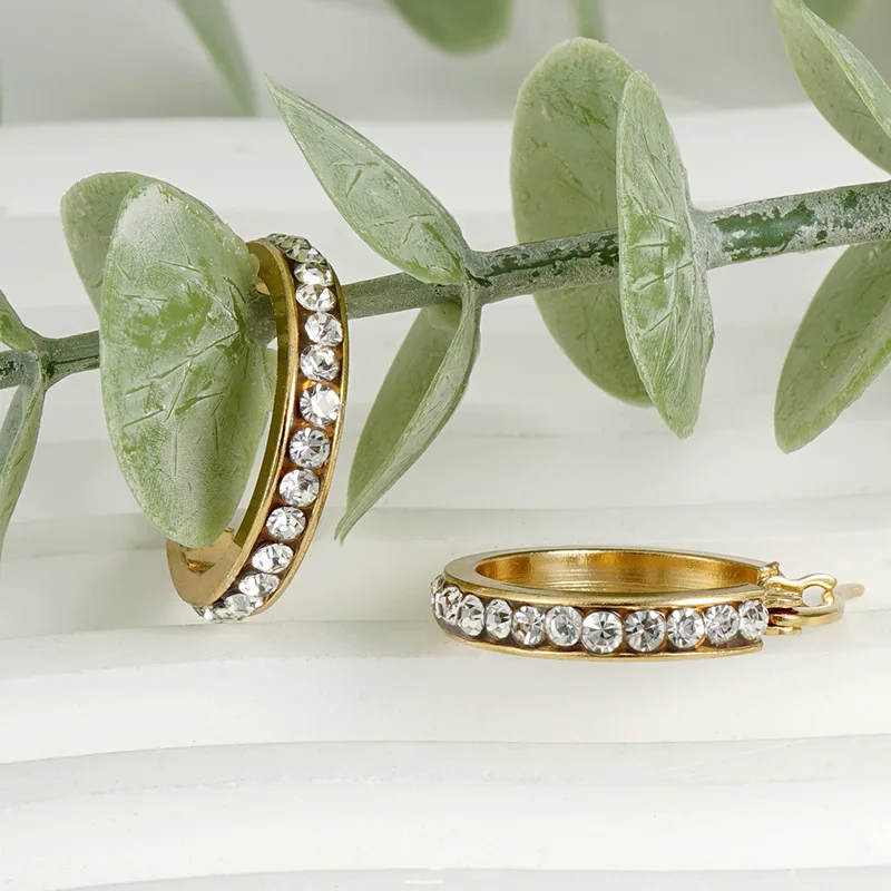 Retro style neutral cool senior sense colorful current earrings striped enamel dripping oil ear studs