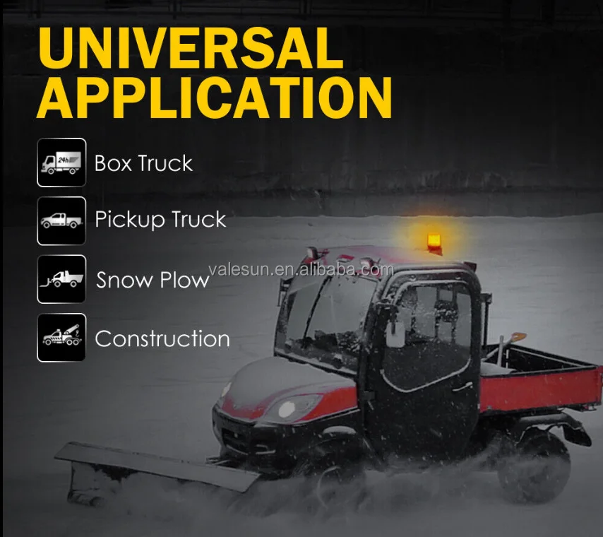 Amber Vehicle Car Roof Top Hazard Warning Flash Emergency Lights Rotating Flashing Safety Signal Lamp Led Strobe Beacon Light