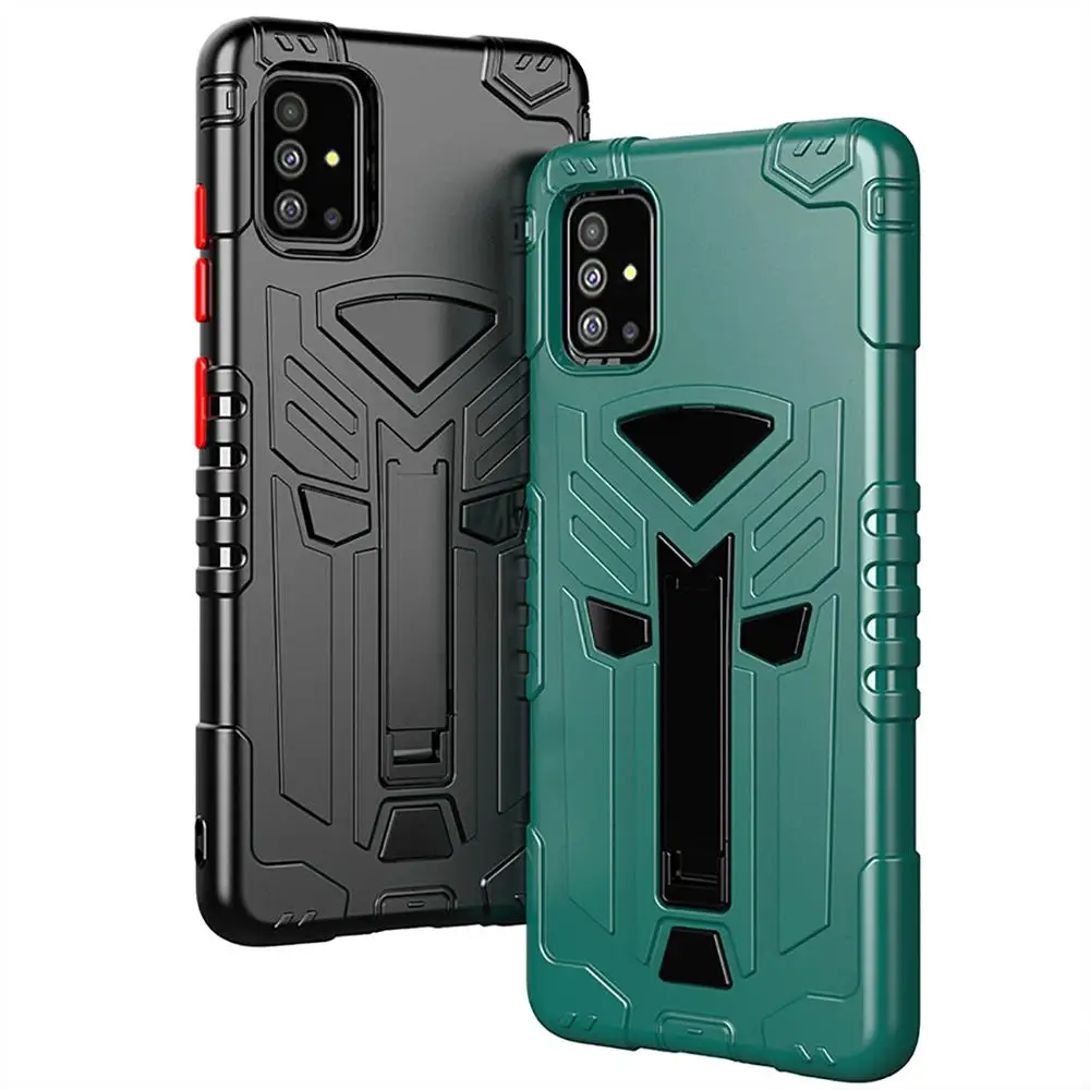 King Kong Shockproof  Phone Case With Folding Kickstand Back Cover Case For Samsung Galaxy A01 A21 A51 A71 M30S