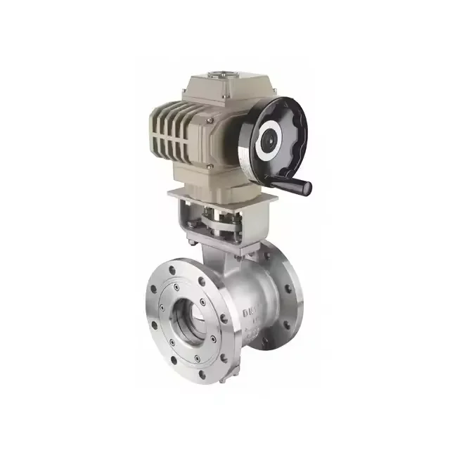 Manufacturer Motorized Electric Flange End Stainless Steel V-Notch Ball Valve