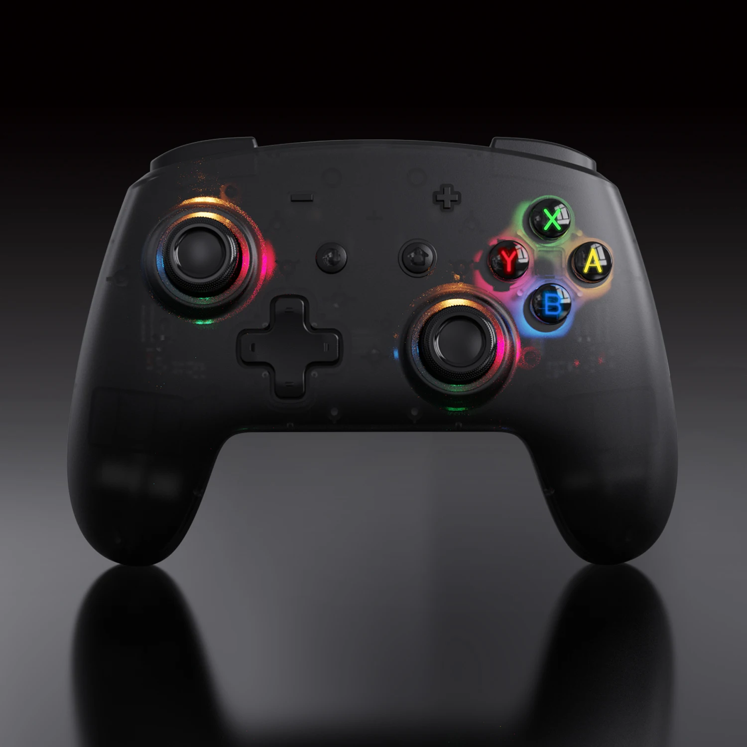 Wireless Game Controller Gamepad with RGB LED Light Programmable Function Gaming NS Switch Pro Controller