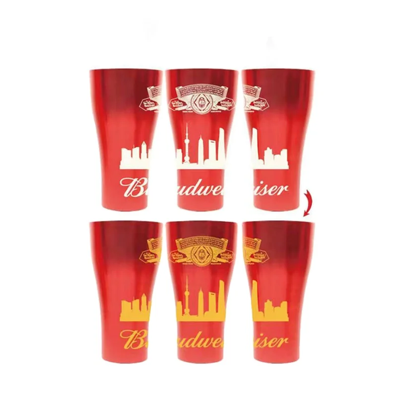 Wholesale reusable disposable aluminum cups bars cold drinks juice cups beer cups manufacturer