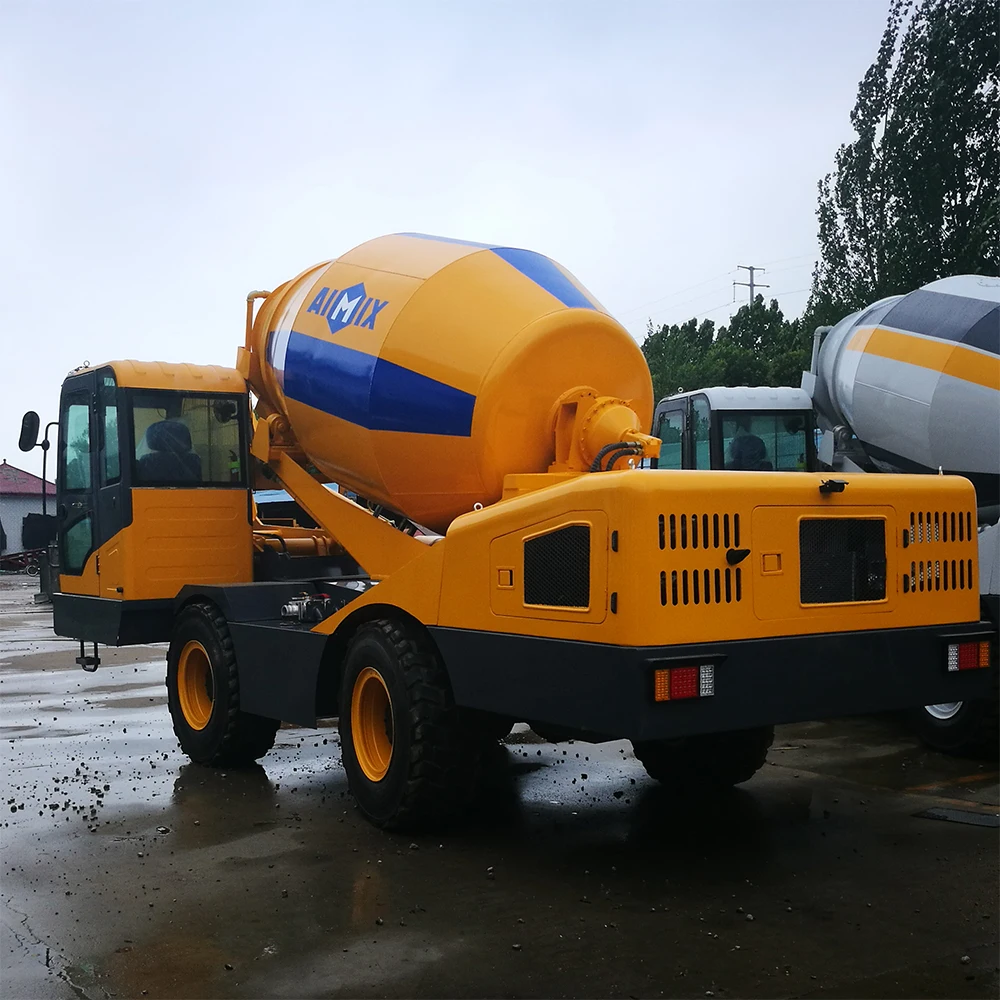 Chinese brand 3 cubic automatic loading/unloading/concrete mixer/rotating tank truck