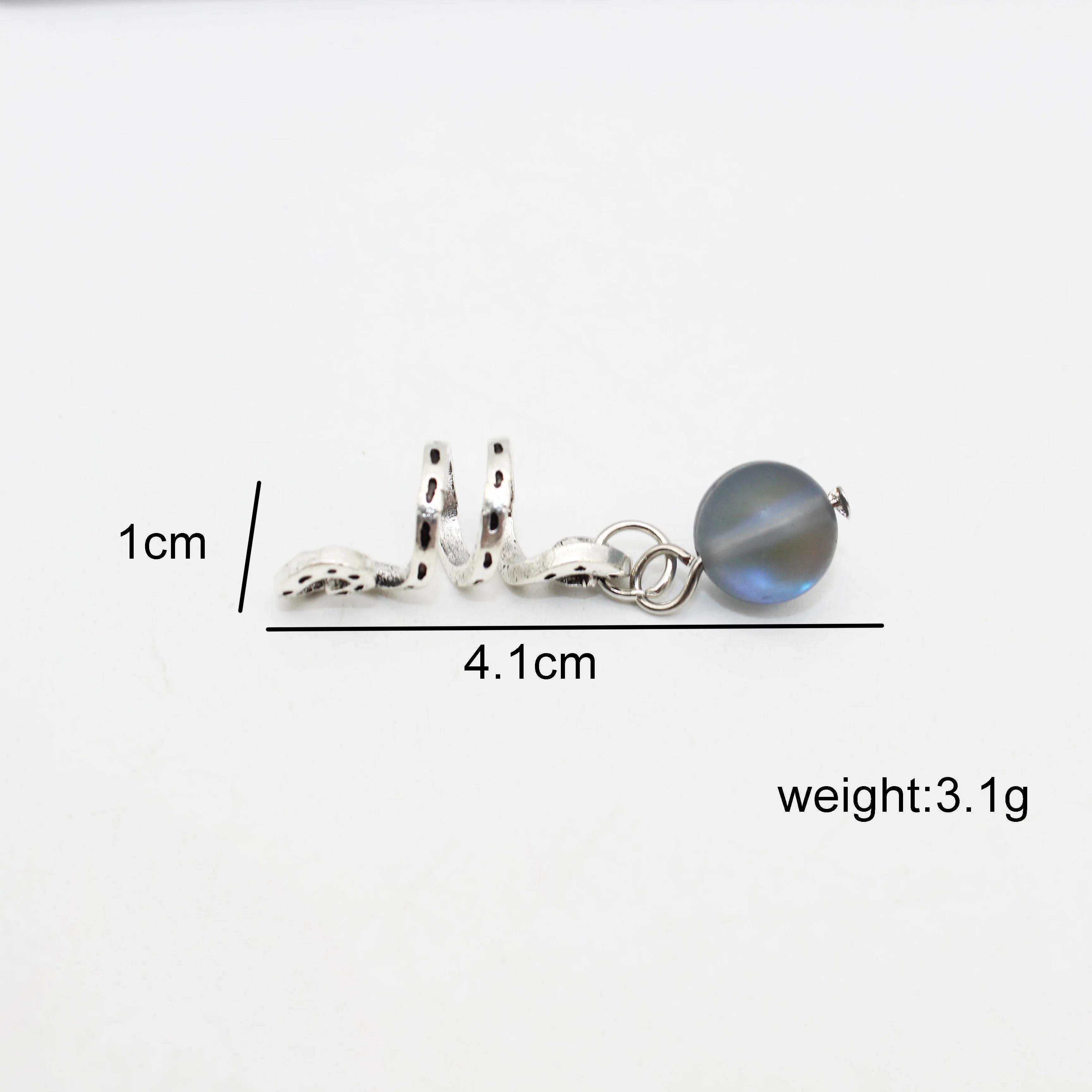 Jachon New Golden Hair Jewelry Charms Twisted Braid Rings Retro alloy color crystal ball small pendant hair ring