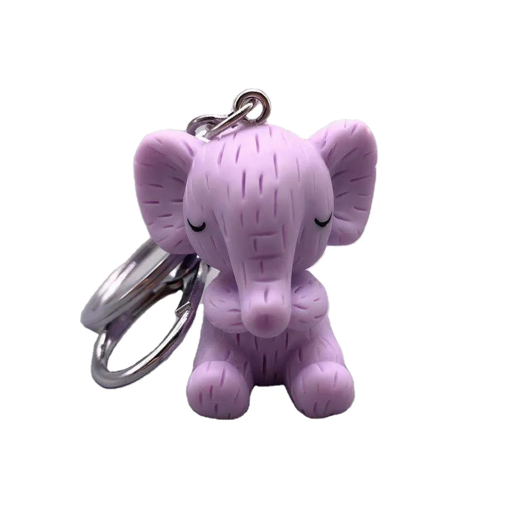 Cartoon Creative South Korean version of INS FASHION RESIN ELEPHANT KEY chain cute couple car key chain bag pendant