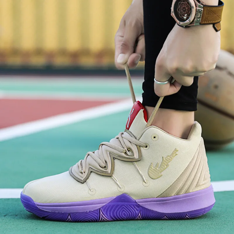 Knit Fabric Upper Breathable Basketball Mens Shoes Classic Men Basketball Shoes