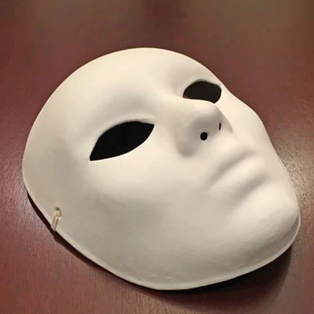 OEM custom home decor children white bisque items DIY halloween-party-masks unpainted italian ceramic-mask