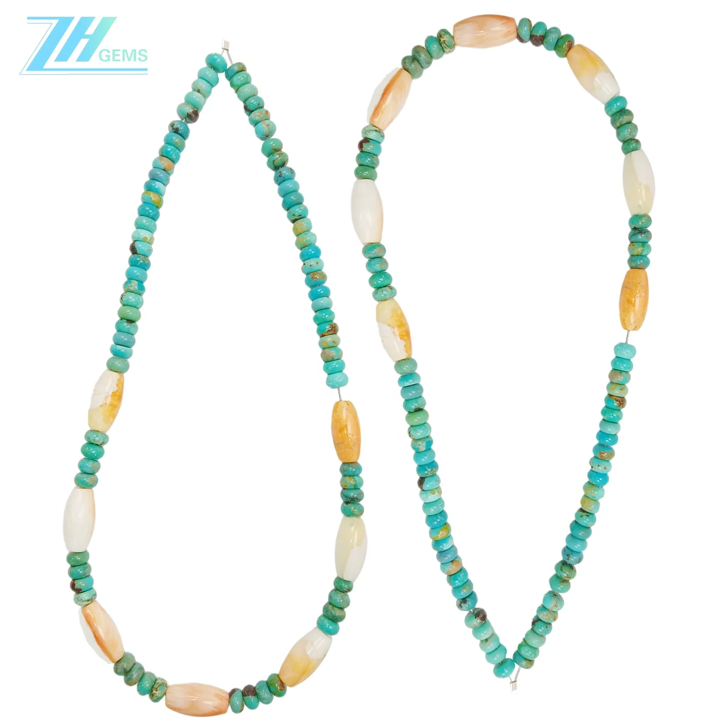 Natural turquoise spiny oster Burma jadeite 16inch 14gram Spiritual and Healing Jewelry for Growth Harmony