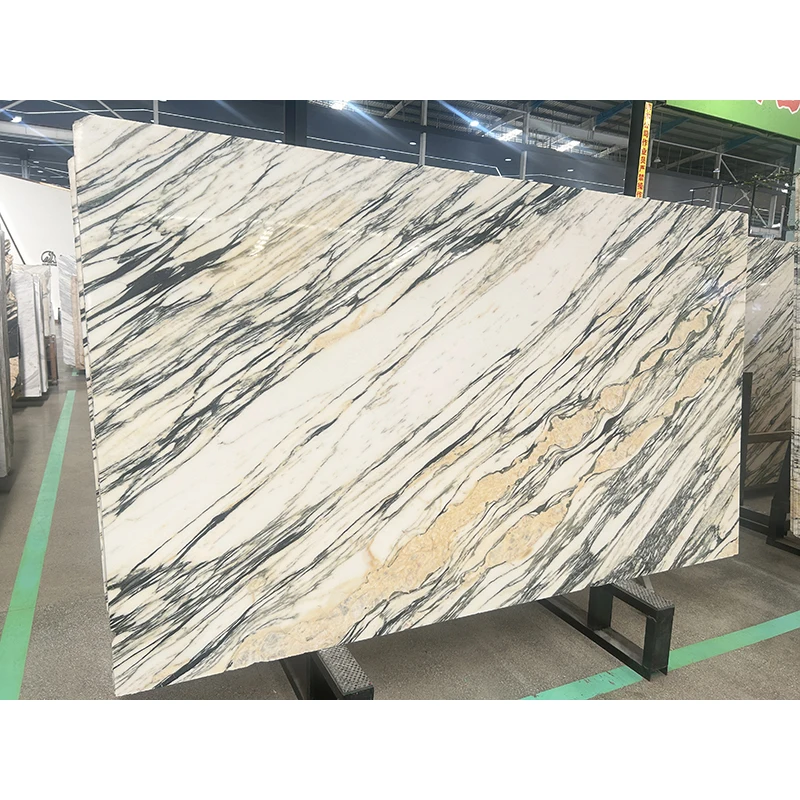 Calacatta Gold Marble Nature Stone Tiles Wall Floor Stone Block Golden Marble Table Top Italian Origin Siena Gold Marble Slab